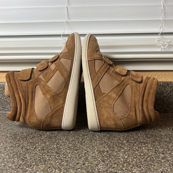 SKCH+3 Skechers Womens Sz 9.5 Brown Suede Hidden Wedge Comfort Casual Ankle Boot - Picture 5 of 10